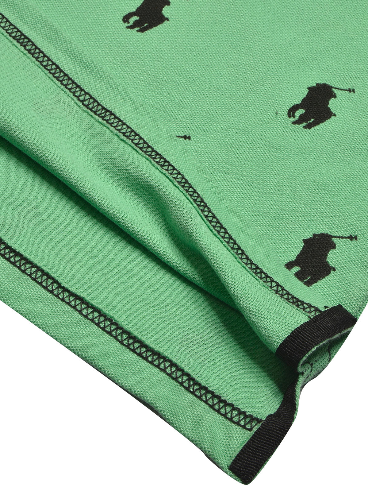 PRL Summer Polo Shirt For Men-Light Green with Allover Print-BE750/BR12998