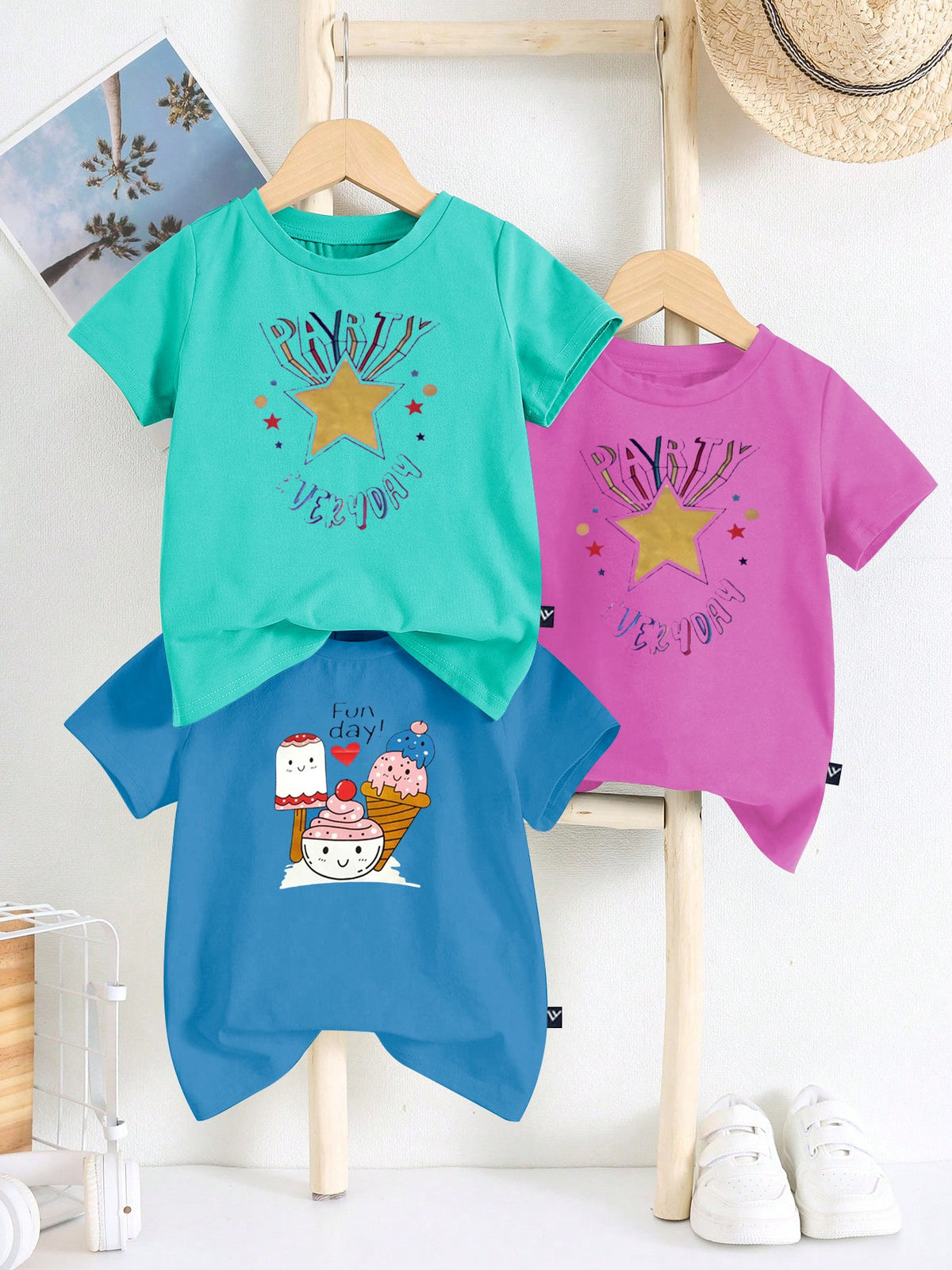 Pack Of 3 Tee Shirts For Kids-BE3355/BR15794
