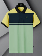LV Summer Polo Shirt For Men-Graps with Dark Navy & Yellow-SP1575/RT2376