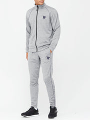 Louis Vicaci Fleece Zipper Tracksuit For Men-Grey Melange-RT1351
