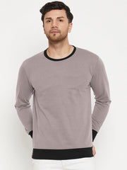 Upgrade Fashion Fleece Funky Style Sweatshirt For Men-Tea Pink with Black-NS18