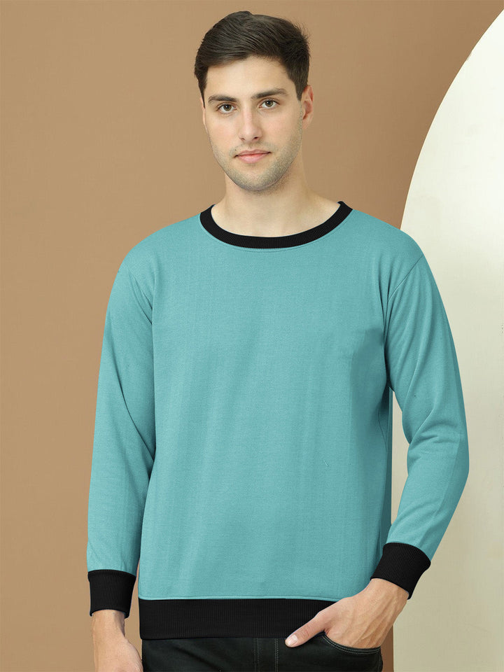 Upgrade Fashion Fleece Funky Style Sweatshirt For Men-Zinc with Black-NS19