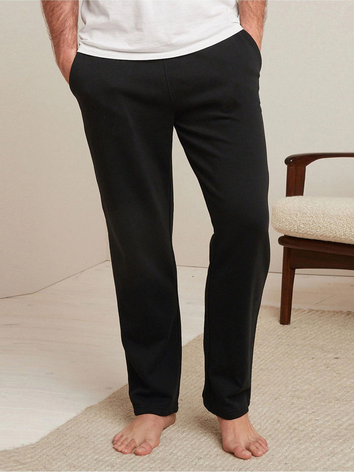 NK Terry Fleece Regular Fit Trouser For Men-Black-RT1680