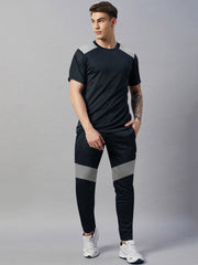 Louis Vicaci Summer Active Wear Tracksuit For Men-Navy with Grey Panels-SP1867/RT2472
