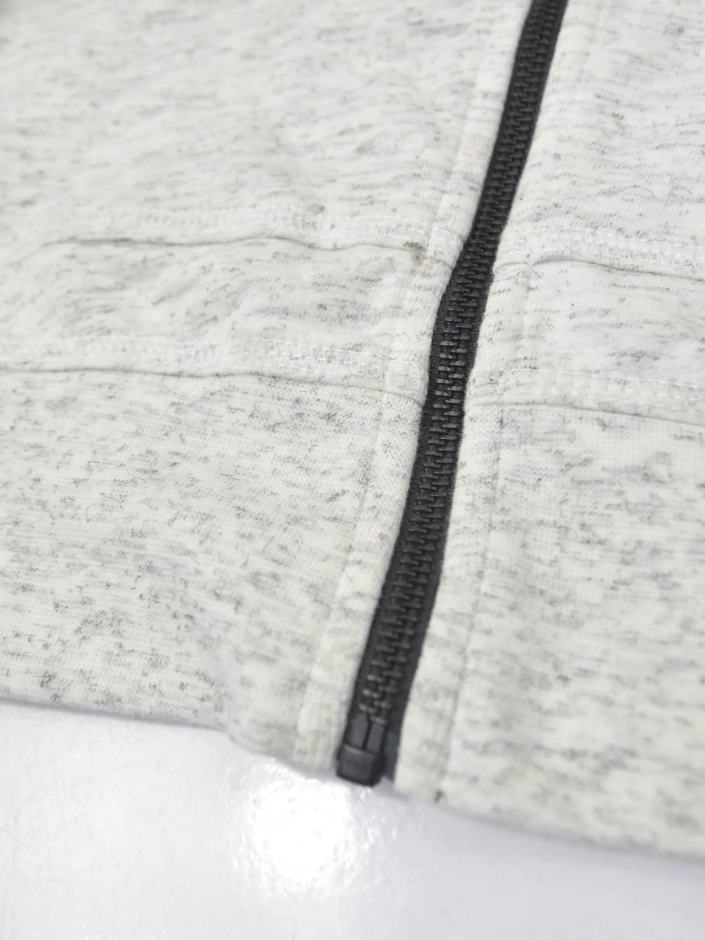 RB Terry Fleece Zipper Hoodie For Men-Off White Melange-SP51