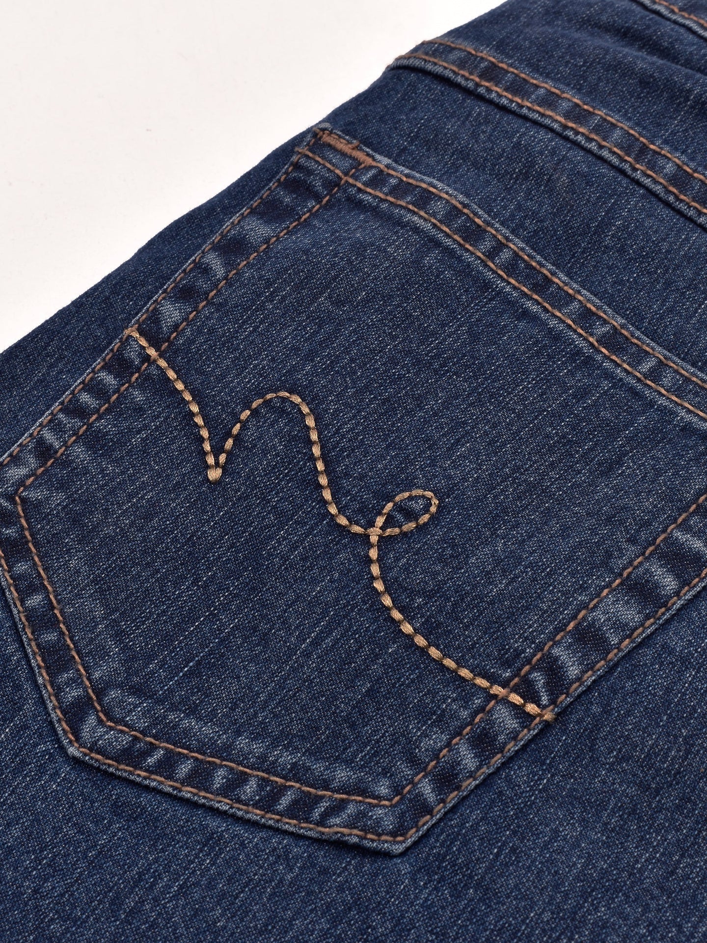 Stookers Straight Fit Stretch Denim For Ladies-Dark Blue-BR148