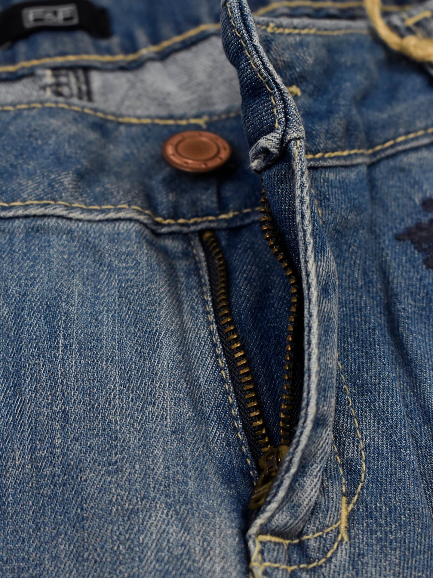 F&F Slim Fit Non Stretch Denim For Ladies-Blue Faded-SP2569