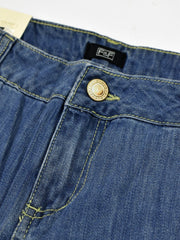 F&F Straight Fit Boot Cut Non Stretch Denim For Ladies-Blue Faded-SP2568