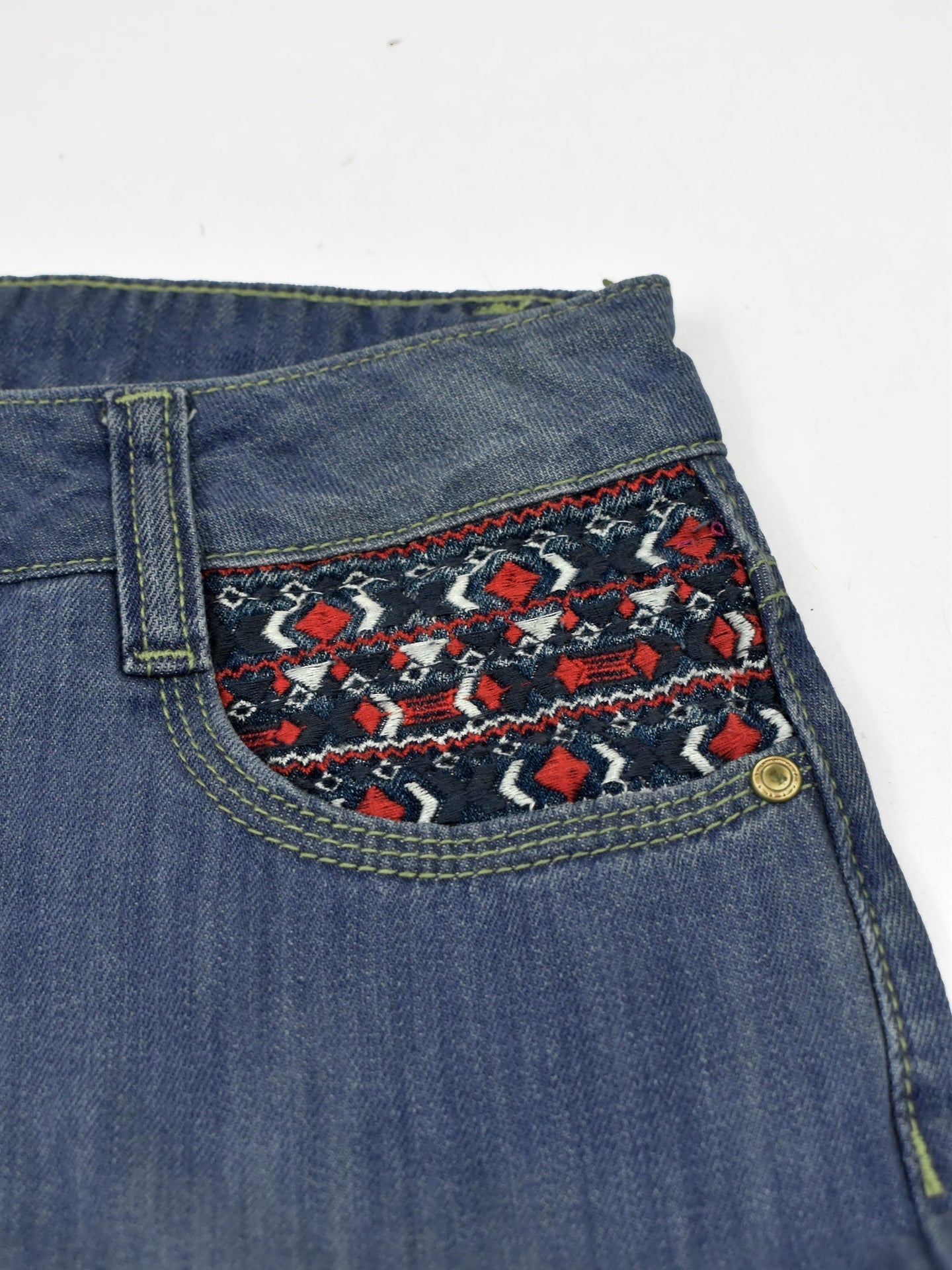 F&F Straight Fit Boot Cut Non Stretch Denim For Ladies-Blue Faded-SP2568