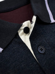 Champion Single Jersey Polo Shirt For Kids-Maroon with Off White & Navy Melange Panels-BE933/BR13180