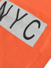 NYC Polo Fleece Gathering Bottom Capri For Ladies-Orange-SP2007