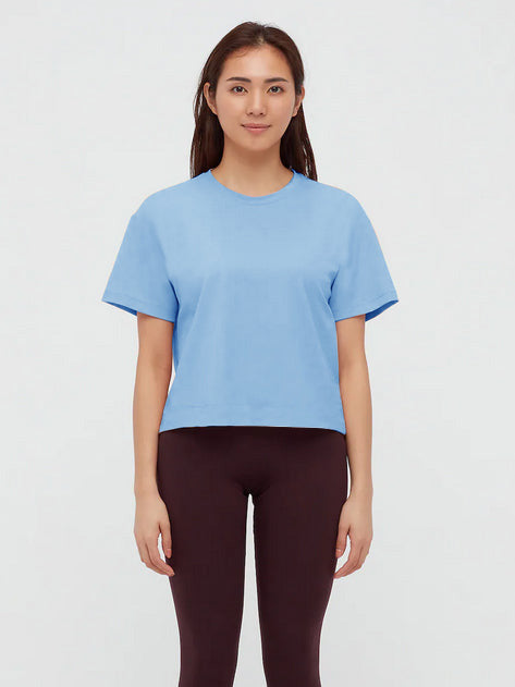 NK Terry Fleece Dri Sleeve Sweatshirt For Ladies-Blue-BR94