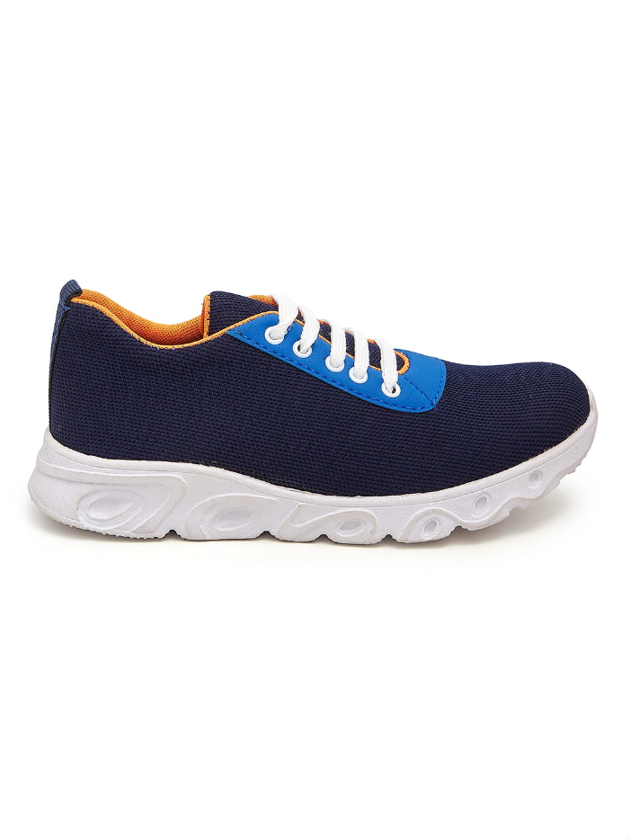 Classic Jogger Shoes with Padded insole For Men-Dark Blue & White-SP5518