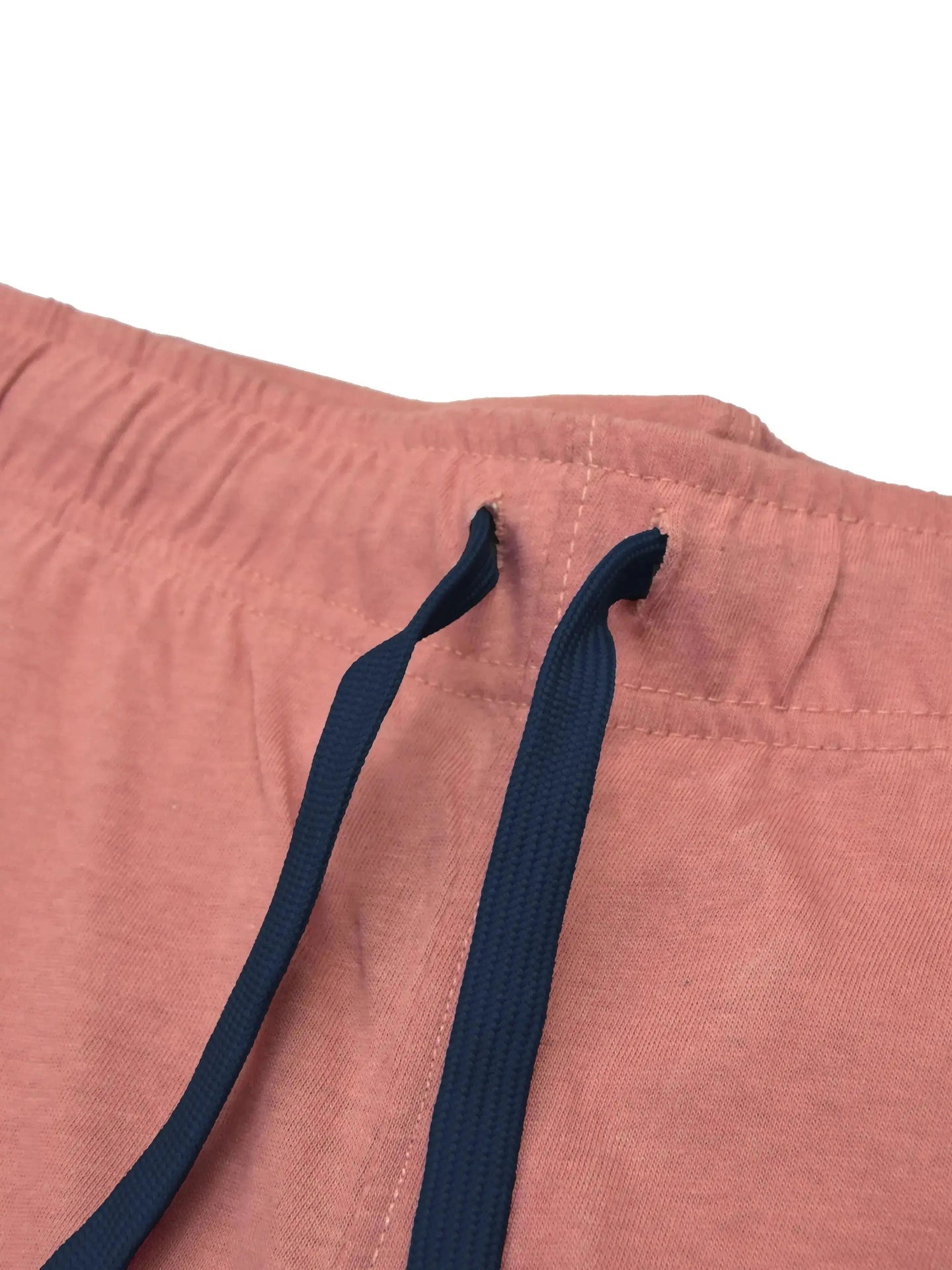 Summer Single Jersey Slim Fit Trouser For Men-Light Pink With Navy Pannel-BE45