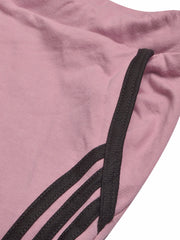 Summer Jersey Terry Slim Fit Bermuda Short For Men-Light Purple with Stripes-BE994/BR13238