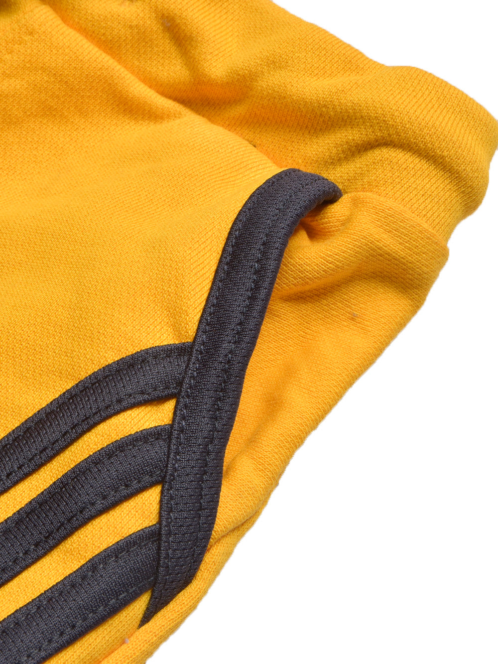 Summer Jersey Terry Slim Fit Short For Kids-Yellow with Navy Stripes-BR13222