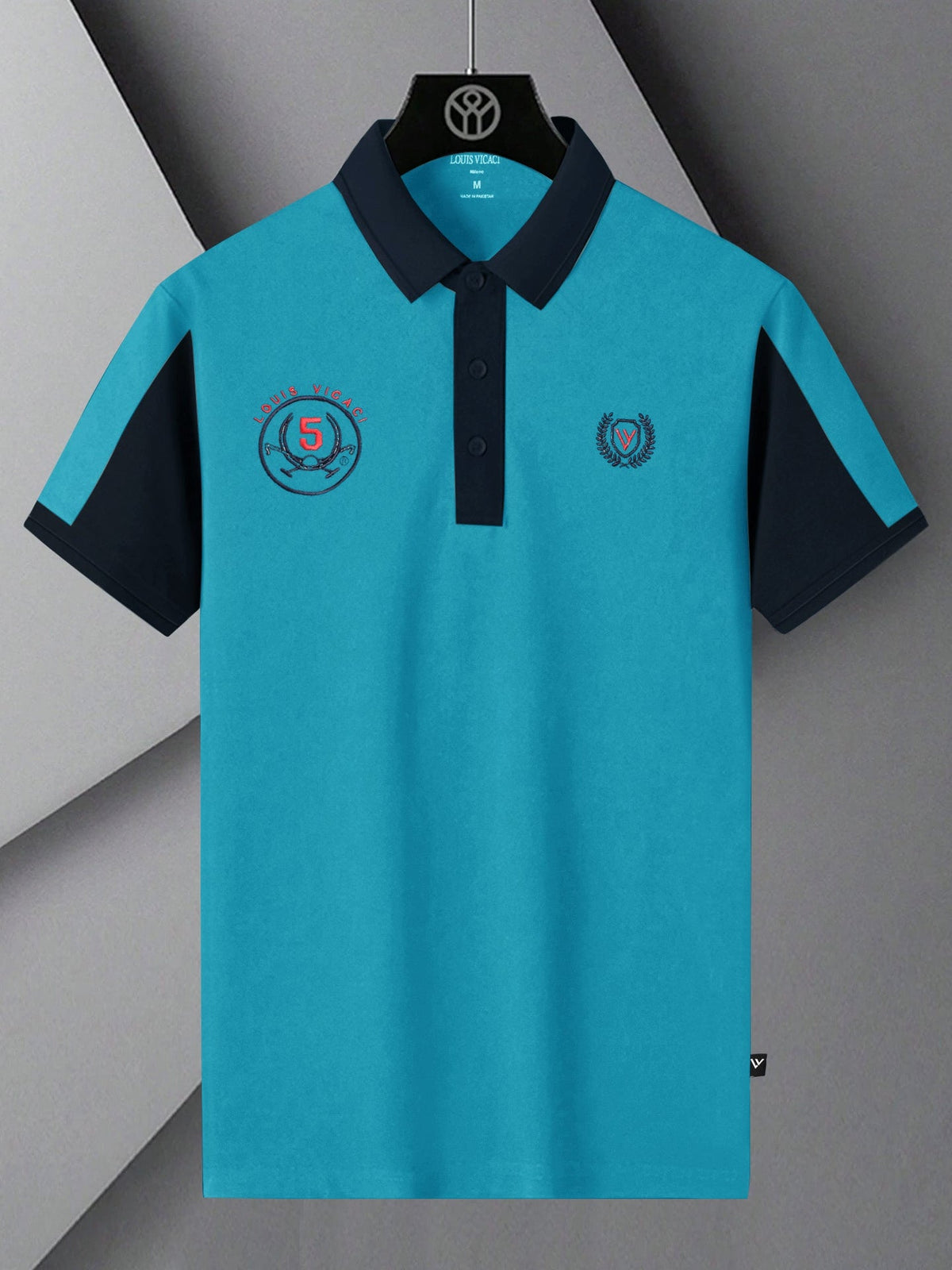 LV Summer Polo Shirt For Men-Blue & Dark Navy-SP1568/RT2371