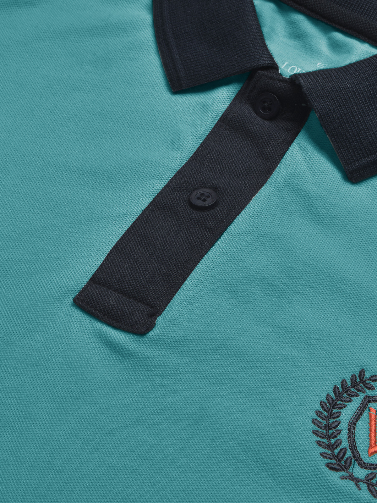 LV Summer Polo Shirt For Men-Dark Cyan Blue & Dark Navy-SP1543/RT2364