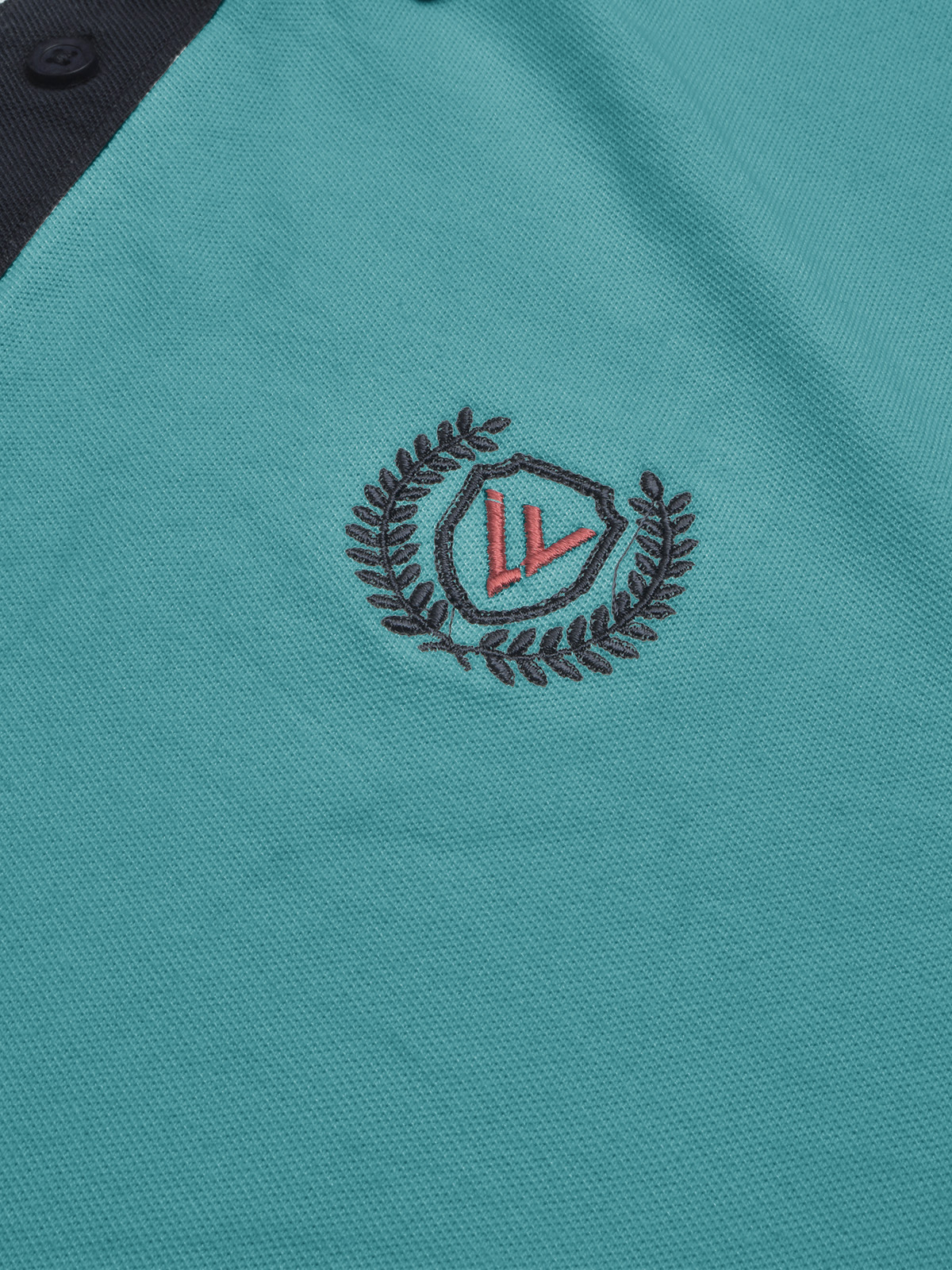 LV Summer Polo Shirt For Men-Dark Cyan Blue & Dark Navy-SP1543/RT2364