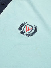LV Summer Polo Shirt For Men-Light Cyan & Dark Navy-BE676/BR12929