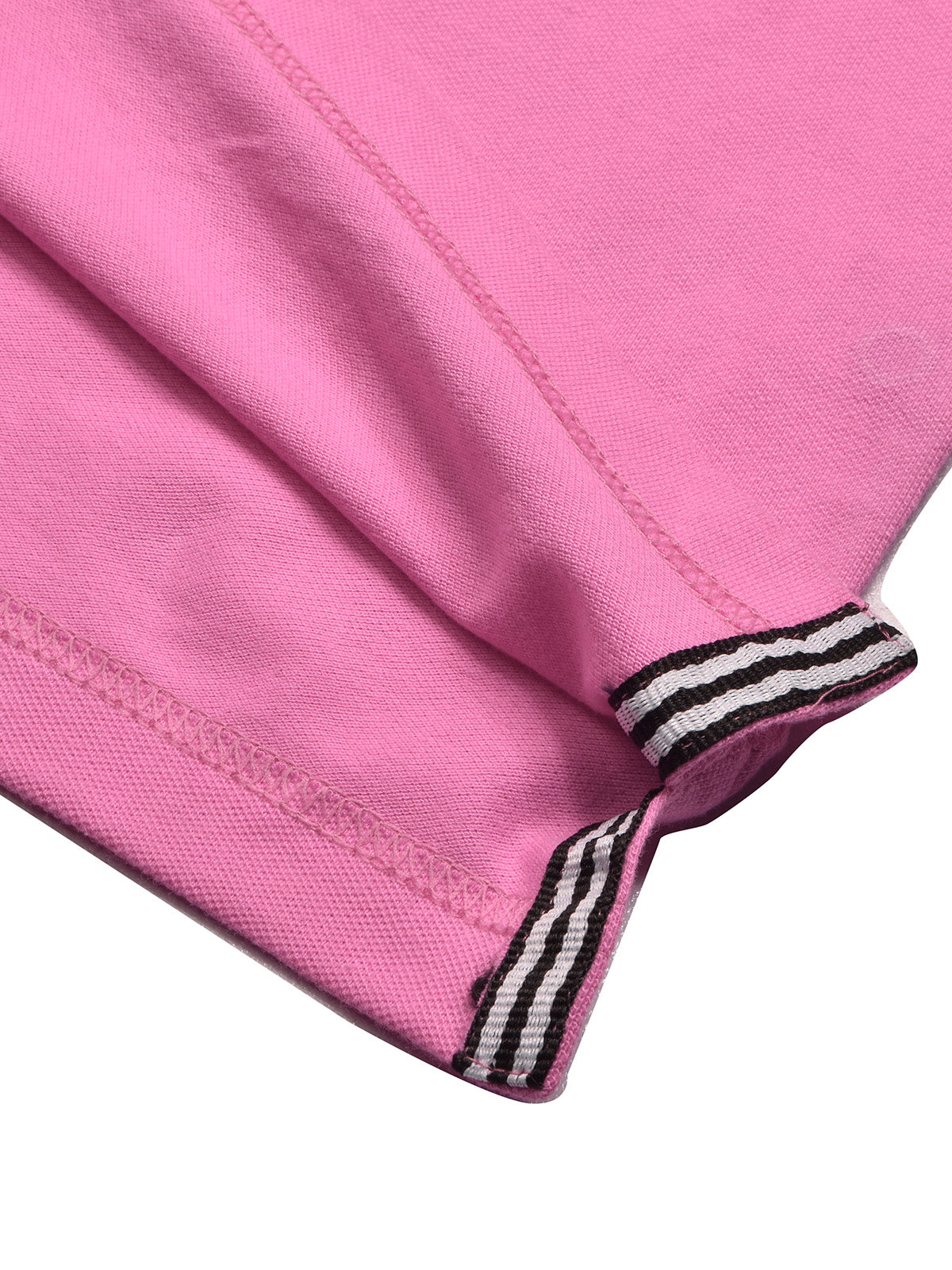 NXT Summer Polo Shirt For Men-Pink with Navy & Green-BE685/BR12938