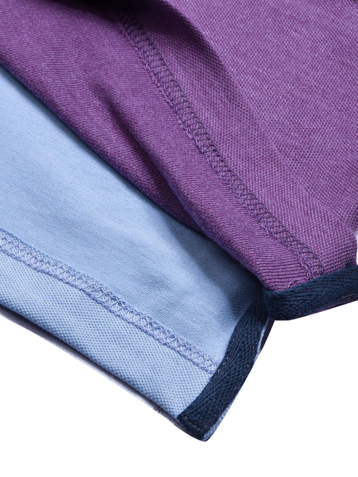 NXT Summer Polo Shirt For Men-Purple Melange & Navy-BE684/BR12937