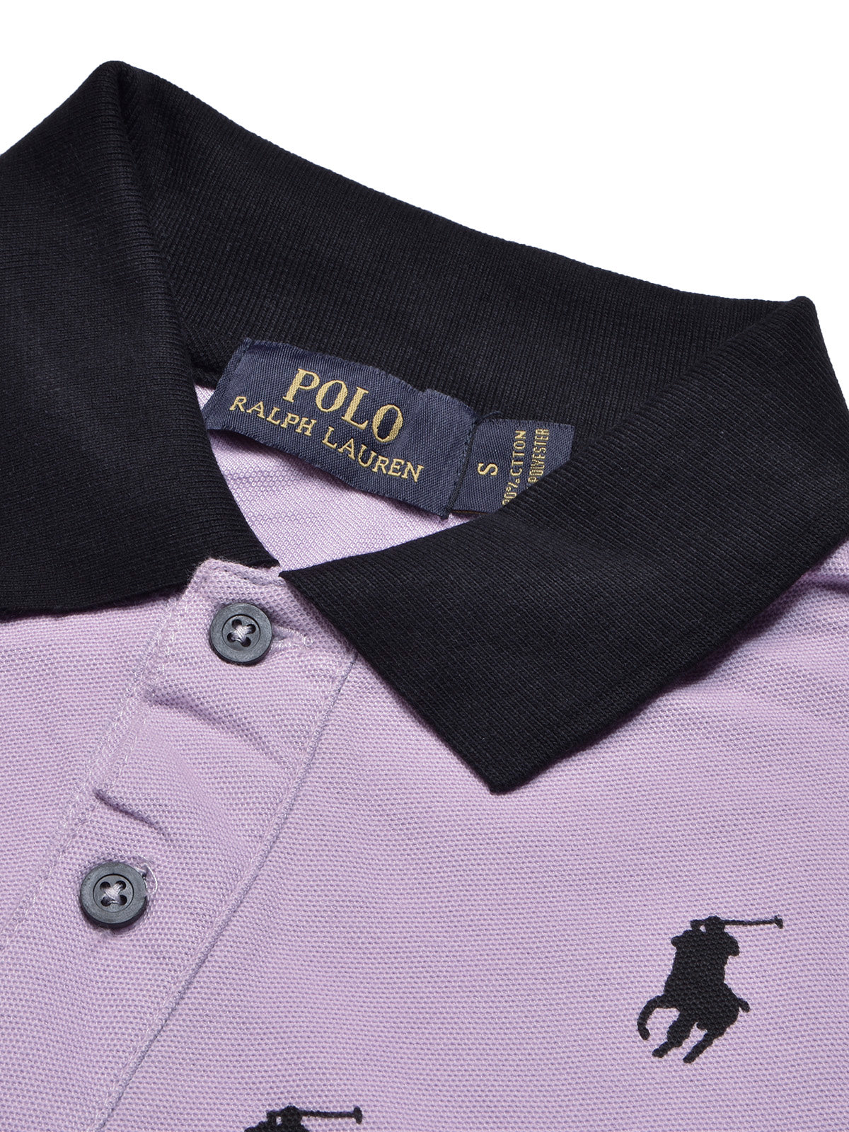 PRL Summer Polo Shirt For Men-Purple with Allover Print-BE681/BR12934