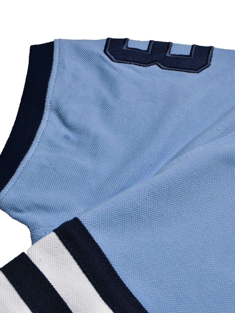 U.S Polo Assn. Summer Polo Shirt For Men-Sky with Navy & White Panel-BE882/BR13120