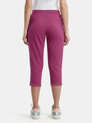 NYC Polo Fleece Gathering Bottom Capri For Ladies-Magenta-SP2003