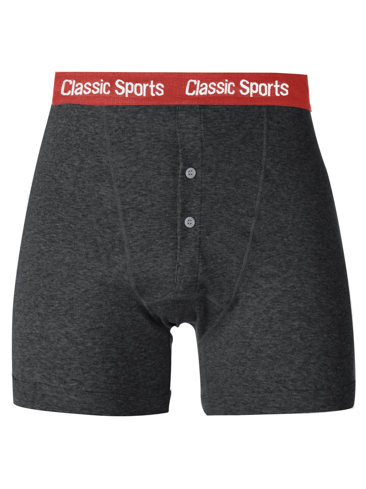 Classic Sport Single Jersey Boxer Brief For Men-Charcoal Melange-BR801