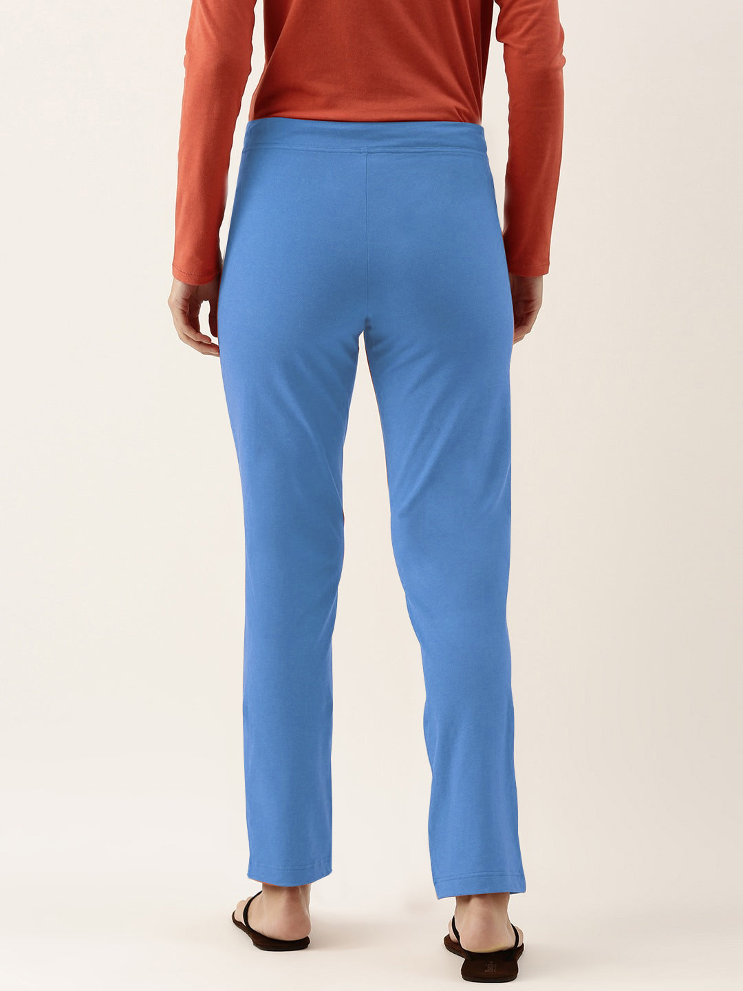 NK Fleece Straight Fit Trouser For Ladies-Light Blue-BE212/BR1012