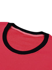 Upgrade Fashion Terry Fleece Funky Style Sweatshirt For Men-Coral Pink with Black-BE2352