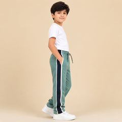 Premium Boys Trouser-Burnt Orange with Navy-T10