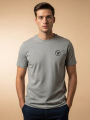 Louis Vicaci Summer T Shirt For Men-Grey Melange-BE1703/BR13915