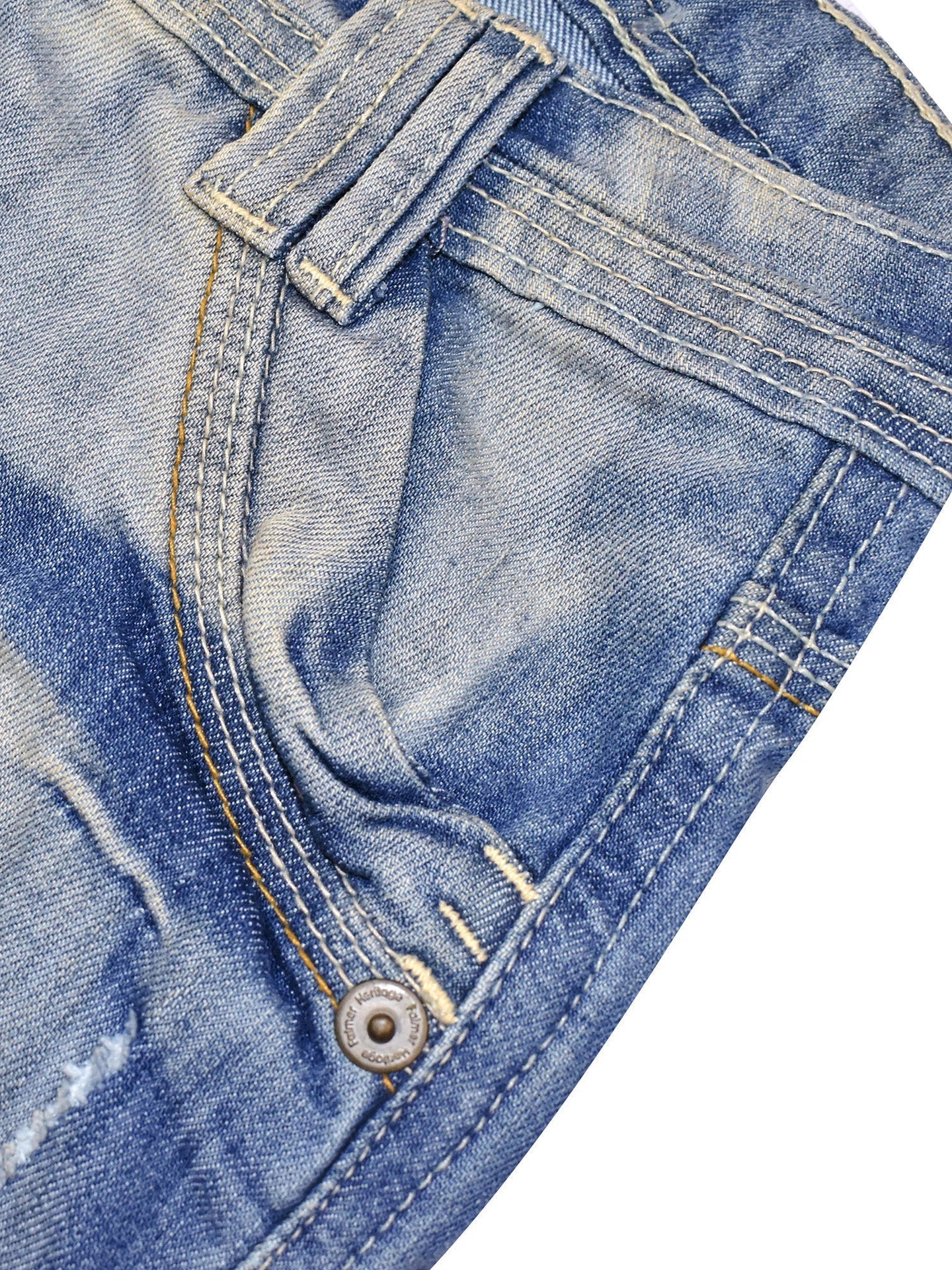Falmer Denim Short For Ladies-Light Navy Blue Faded-SP2414