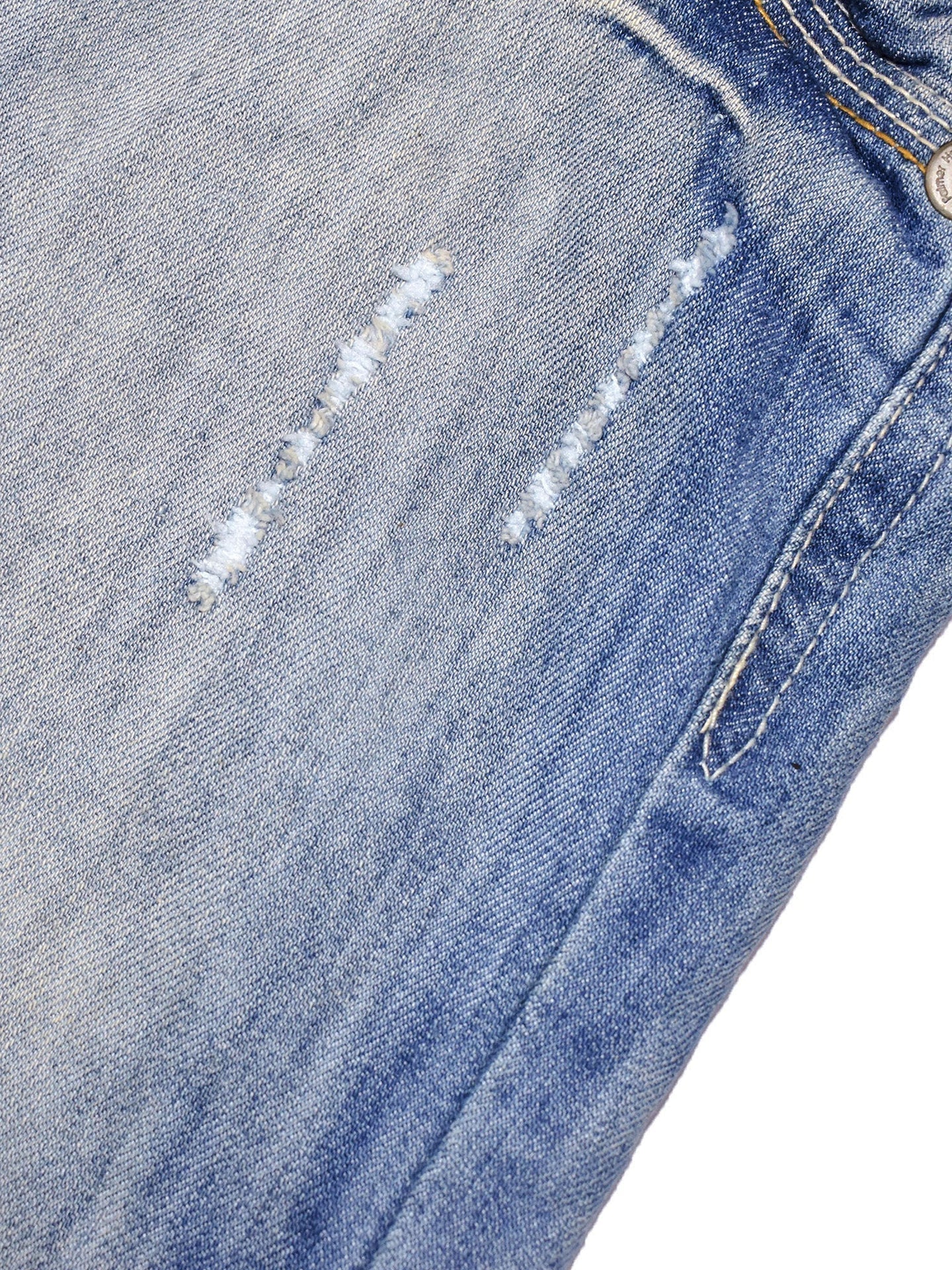 Falmer Denim Short For Ladies-Light Navy Blue Faded-SP2414