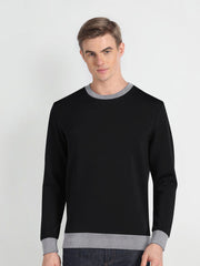Upgrade Fashion Fleece Funky Style Sweatshirt For Men-Black with Grey-NS111