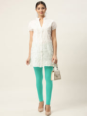 Bella Couture Summer Leggings For Ladies-Cyan Green-SP2042