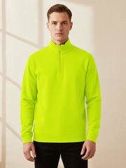 Payper Fleece 1/3 Zipper Mockneck For Men-Lime Green-PSS003