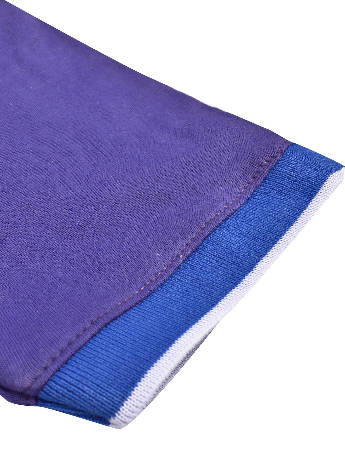 Champion Single Jersey Polo Shirt For Kids-Black with Purple & White-SP1682/RT2404