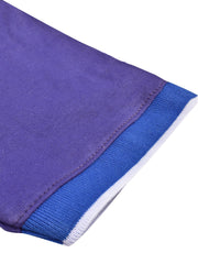 Champion Single Jersey Polo Shirt For Kids-Black with Purple & White-SP1682/RT2404