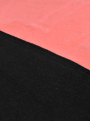 Champion Single Jersey Polo Shirt For Kids-Coral Pink & Black Panels-SP1685/RT2406