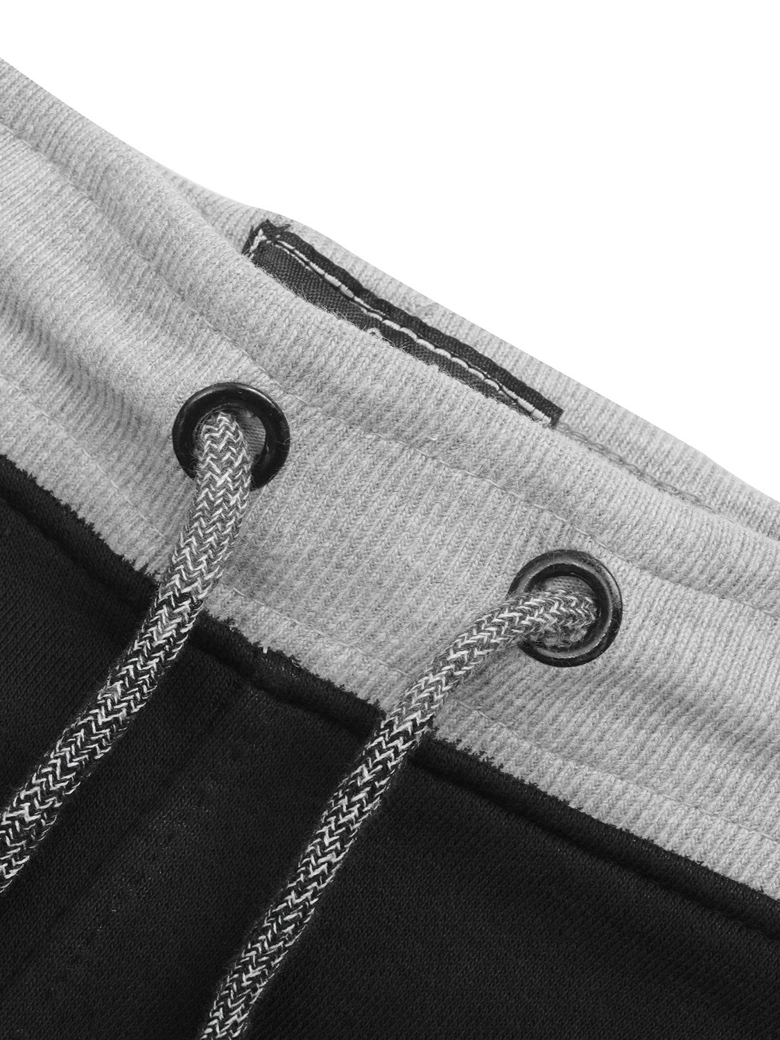 Diesel Terry Fleece Slim Fit Jogger Trouser For Kids-Black & Grey-RT2169