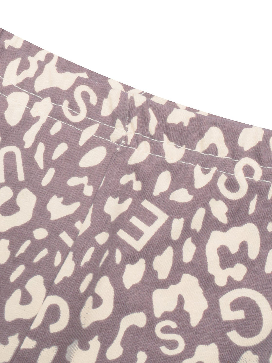 Guess Stylish Tights Leggings For Girls-Dark Tea Pink with Allover Print-RT2507