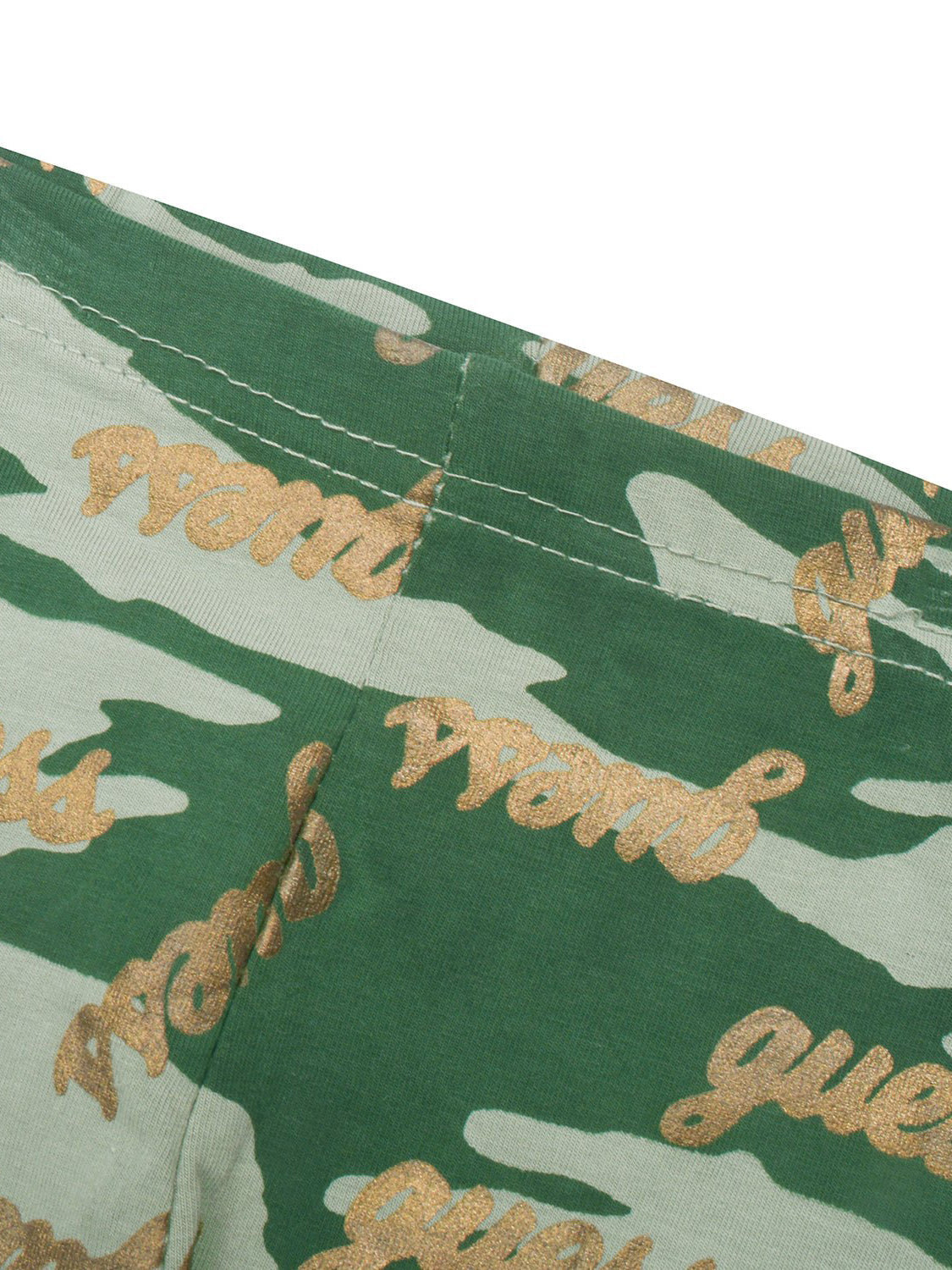 Guess Stylish Legging For Girls-Green Camouflage Allover Print-RT2508