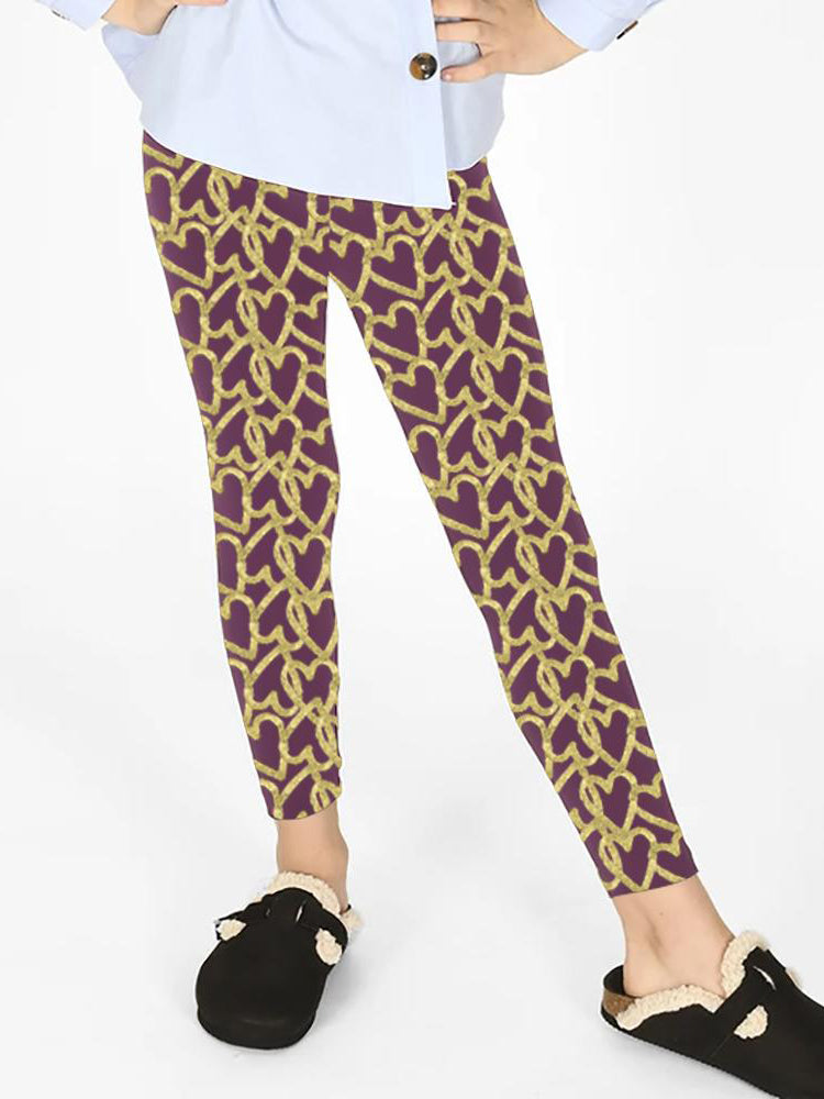 Guess Stylish Legging For Girls-Dark Indigo with Allover Print-RT2509
