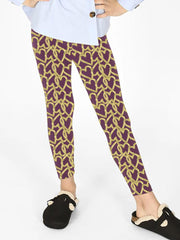 Guess Stylish Legging For Girls-Dark Indigo with Allover Print-RT2509