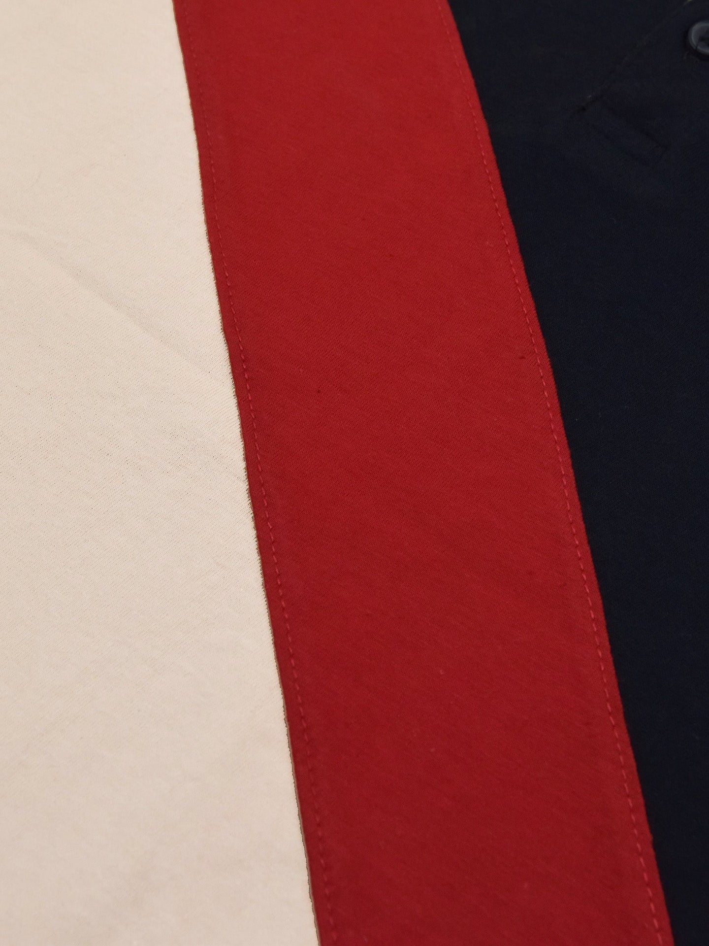 Summer Panel Polo Shirt For Kids-Peach with Red & Navy-SP1697/RT2408