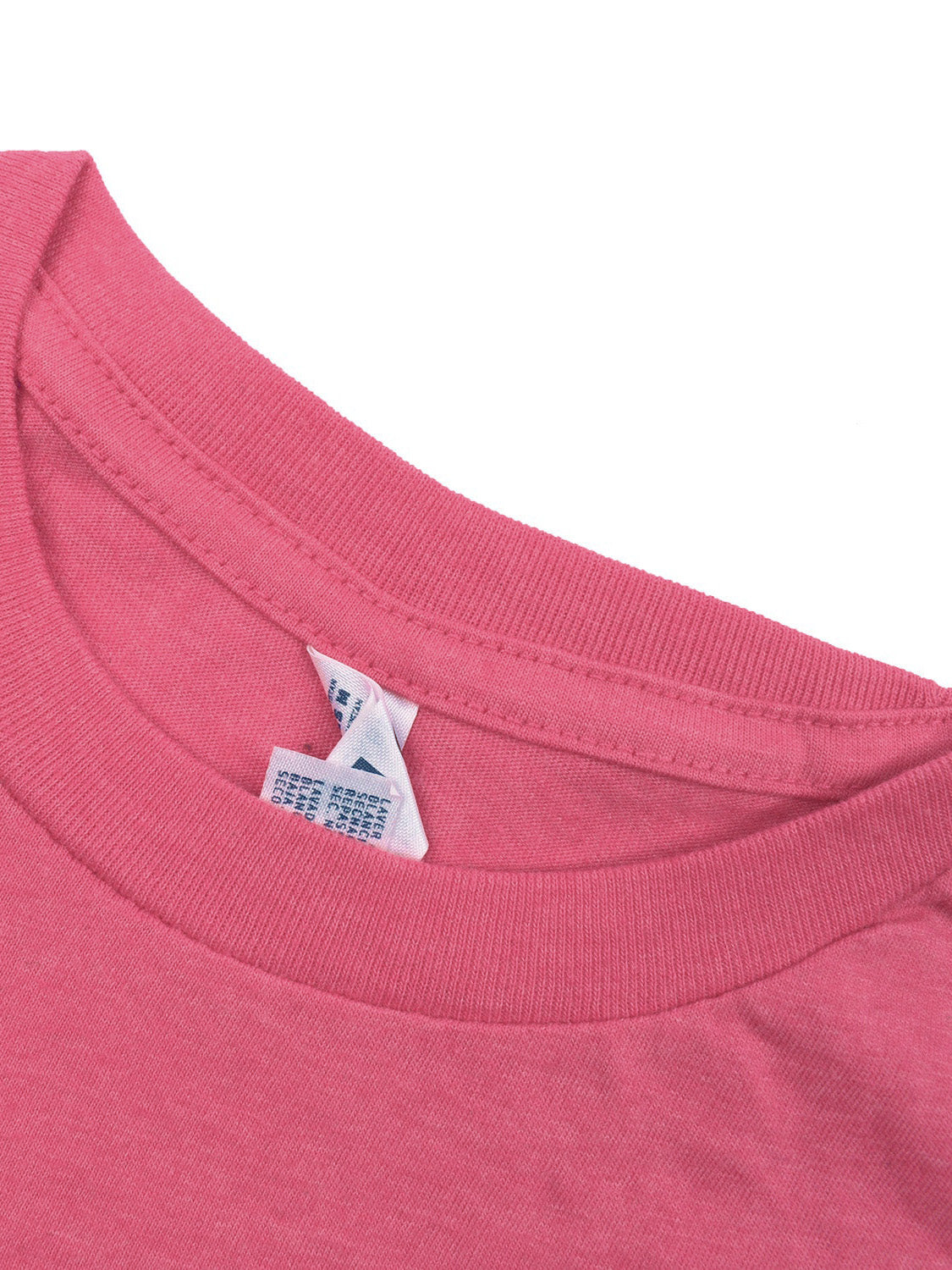 L.A.T Crew Neck Single Jersey Tee Shirt For Kids-Pink Melange-SP2094