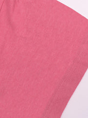 L.A.T Crew Neck Single Jersey Tee Shirt For Kids-Pink Melange-SP2094